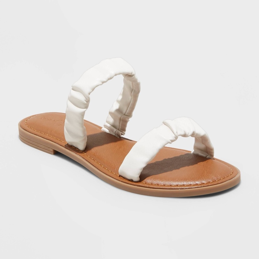 Universal Thread from Target—White Two-Strap Sandals